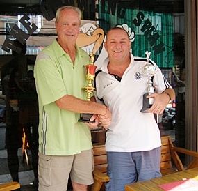 Martin Todd & Andrew Allen pose with their trophies.